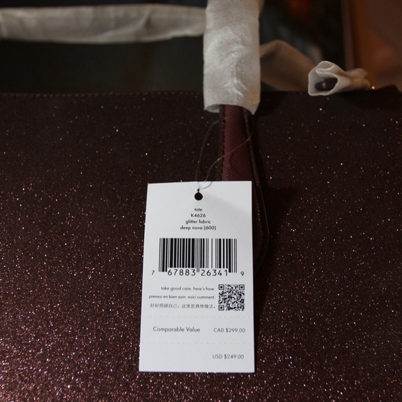 NWT Kate Spade Shimmy Tote in Deep Nova - Picture 4 of 10